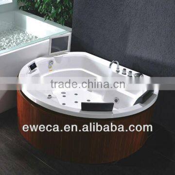 2013 Acrylic Corner Spa Tub with Wooden Apron