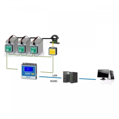 Acrel ABAT din rail UPS monitor Battery Monitoring System for a group of battery packs to read the battery monitoring data