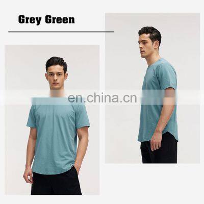 Blank Custom Logo Quick Dry Polyester Short Sleeve Loose Casual Men Workout Gym Sports Activewear Athletic T Shirt Running photo-3
