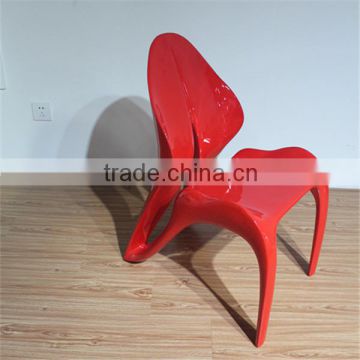 Unique design fiberglass tongue chair living room outdoor chair