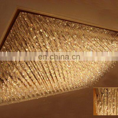 large ceiling chandelier pendant lights gold modern rectangular crystal chandelier lights for wedding hall