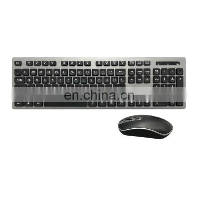 New Fashion High Quality Chocolate Mute Soft Touch Keys 2.4G Wireless Keyboard And Mouse Combo