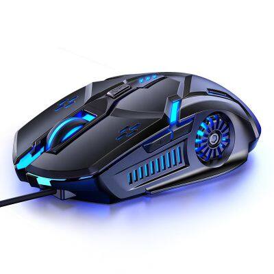 Custom Logo Wholesale Wired Gaming Mouse Mice E-sports Glowing 6D RGB Breathing Light Gamer Mouse