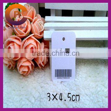 White custom printed paper bulk luggage tags