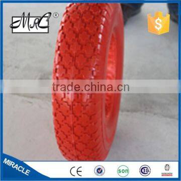 Heavy Duty Small Solid Tyre Flat Free Wheelbarrow Wheel PU Foam Wheel 4.80/4.00-8 photo-5