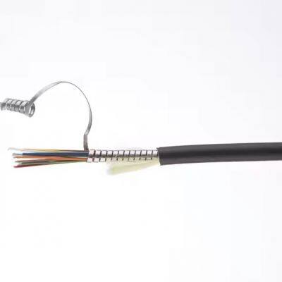 2-12 Cores Single Mode SM G657A Tight Buffered Cables TPU PUR Jacket Armored Outdoor Cable photo-2