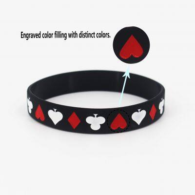 High Quality Funny Engraved Event Wristband, Rubber Silicone Bracelet Debossed Custom for Gifts