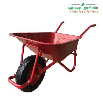 Euro Market Durable Signal Wheel 6 Cuft 100 Liter 200kg Capacity Industrial Construction Transport Wheelbarrow