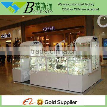 wood jewelry kiosk furniture, retail shop interior decoration