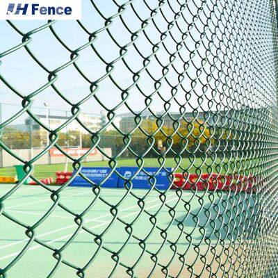 Wholesale 8 ft Tall 50x50 Green Vinyl Color Coated 2.5mm Galvanized Privacy Chain Link Fence System Price