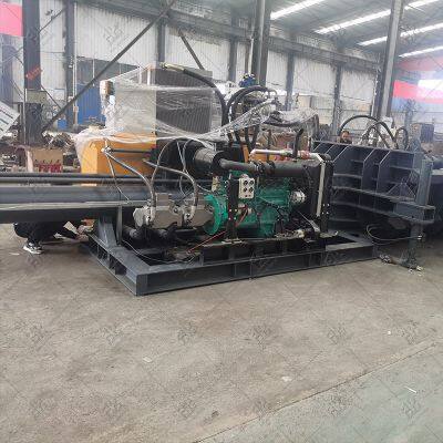 Mobile Diesel Engine Driving Car Baler for Metal Recycling photo-2