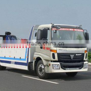 Foton 15T wrecker truck mounted crane,Towing truck with 5T crane for sale!