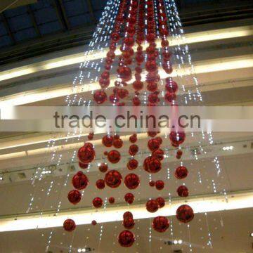 LED Light String with Christmas Ball for atrium decoration light decoration for shopping mall