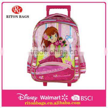 Best Selling Flower Girl Trolley Bag Skating Wheels With Lights