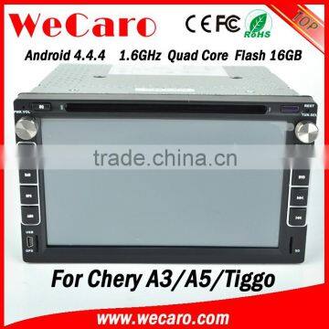 Wecaro WC-CU7021 android 4.4.4 car dvd gps for Chery A3 A5 Tiggo dvd gps with radio 3G wifi playstore