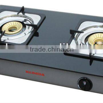 Toughened glass 2 burner gas stove gas cooker