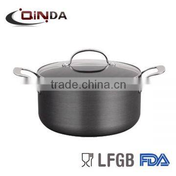 Hard anodized casserole pot with lid