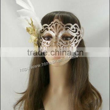 Christmas party mask for party decoration feather flower Mardi Gras party mask