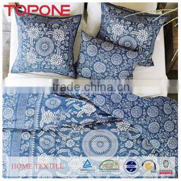 Classical style popular chinese decorations blue calico printed bedding