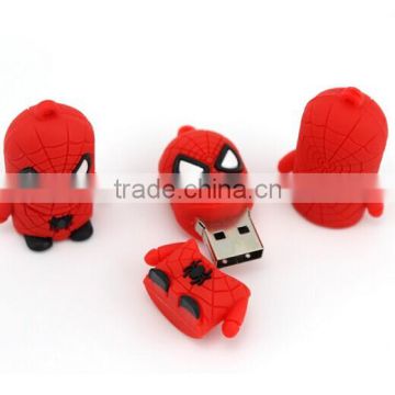 PVC Fancy USB 2.0 creative Spiderman usb flash drive