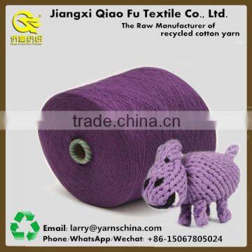 Carded Yarn,Open End Blended Recycled TC Cotton Yarn for Pet Toys