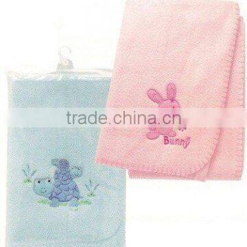 embroidery polar fleece blanket