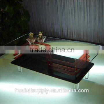 double glass tea table coffee table