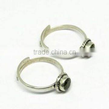 Path Of Life !! Green CZ 925 Sterling Silver Toe Rings, Unique Silver Jewelry, Gemstone Toe Rings photo-4