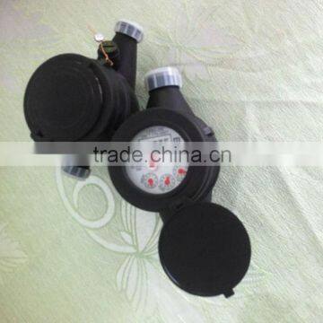 High quality black plastic water meter , piston volumetric water meter