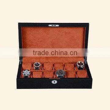 Fancy leather white cheap watch box/case,hotsale black leather watch box,