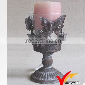 Decorative vintage wedding metal candle holder