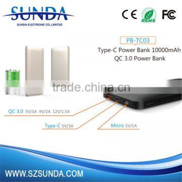 New designed Type-c quick charger power bank 10000 mAh QC3.0 quick power bank                        
                                                                                Supplier's Choice