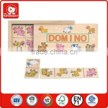 clastic china factory toys 28 pcs fancy toy in storage wood box enlightenment early education children domino game