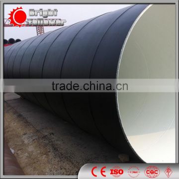 ASTM A53 Gr.B spiral steel pipe with flange ends and epoxy lined