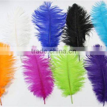 14"-16" Wholesale Purple Ostrich Feather Fabric For Ostrich Feather Fan Decoration