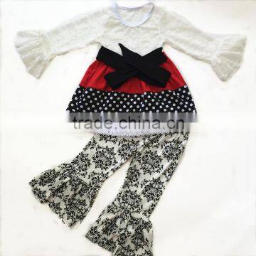 2016 wholesale fall baby pajamas set kids clothing set children boutique outfit