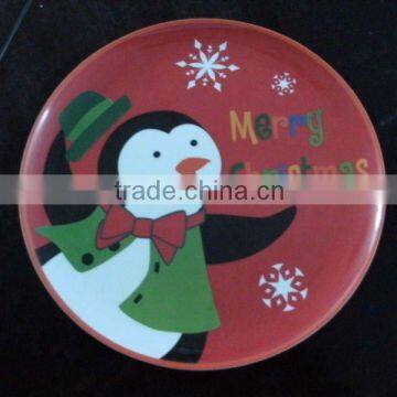 melamine flat plate with christmas design