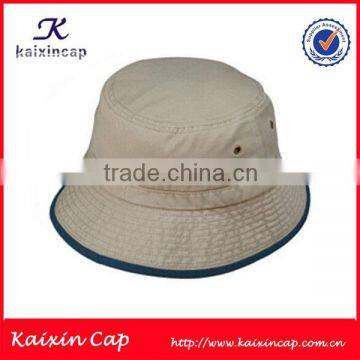 wholesale high quality blank cotton fabric flat top bucket hat