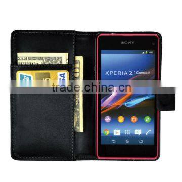 For Sony Z1 Compact Wallet Flip Leather Case Cover