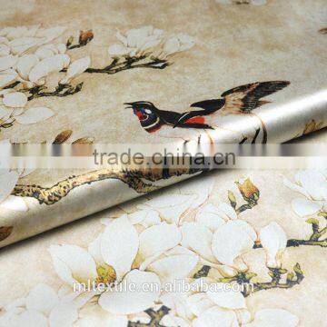 OEM assured digital printed 100 silk stretch satin fabric