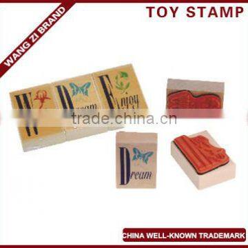 Manual, wooden stamp set for children