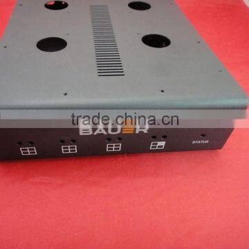 Custom aluminum black powder coating box parts