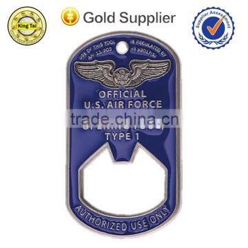 2015 cheap high quality custom design military metal dog tag with epoxy