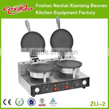 China Supplier Commercial Stainless Steel Electric Ice Cream Waffle Cone Maker/Waffle Stick Maker ZU-2(CE and Rhos Approval)