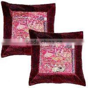 New Handmade Vintage sari Dupion silk designer cushion covers