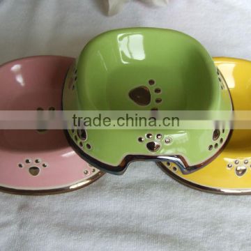 Pet ceramic bowl ceramic dog feeder