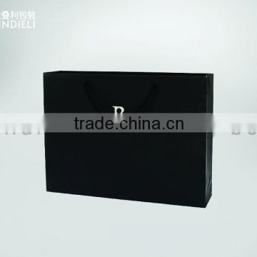 luxury black custom logo printed paper packaging bags for sale