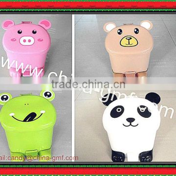 lovely animal promotion plastic dustbin