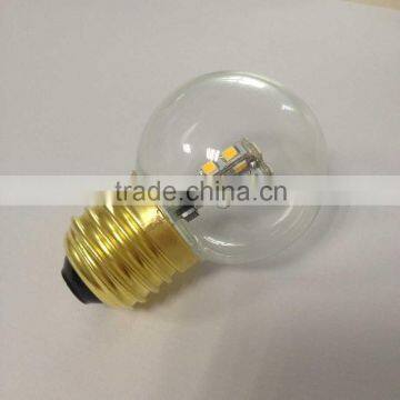 2016 energy saving LED light source SMD LED bulb G45 1W E27 brass base