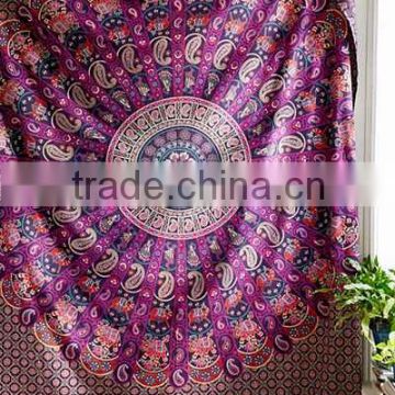 Indian Tapestry Bohemian Paisley Cotton Bedspread Mandala Wall Tapestries Hippie Elephant Wall Hanging